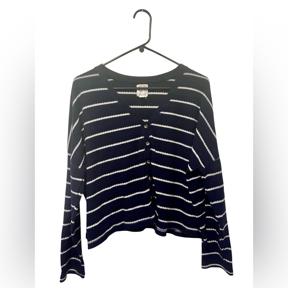 Hippie Rose Junior’s Waffle Knit Button-Down Cardigan